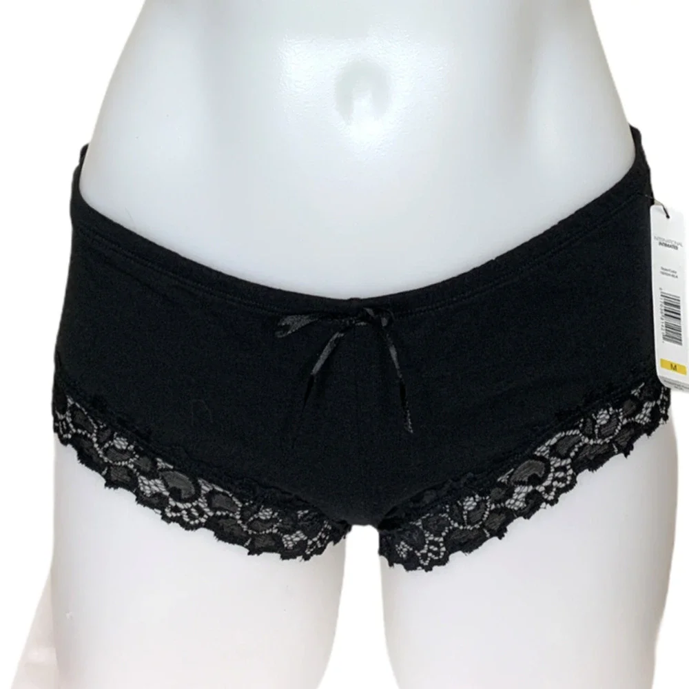 Girl Boss Black GirlBoss Panty MEDIUM Glitter Pink Cotton Hipster Unique NEW